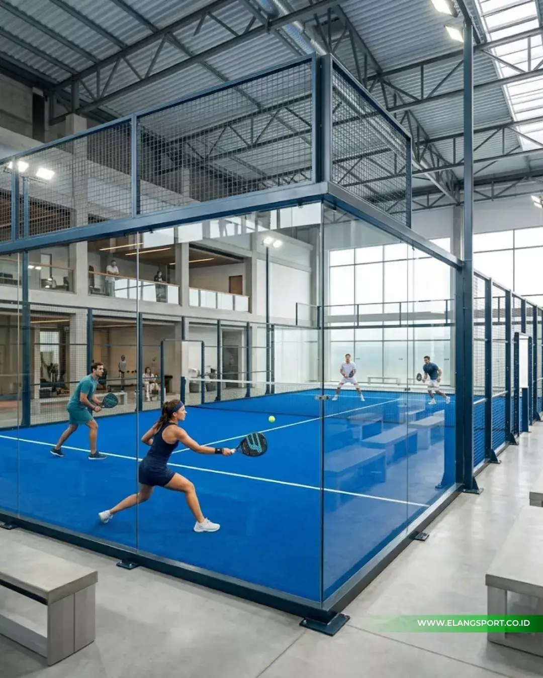 ukuran lapangan padel tenis