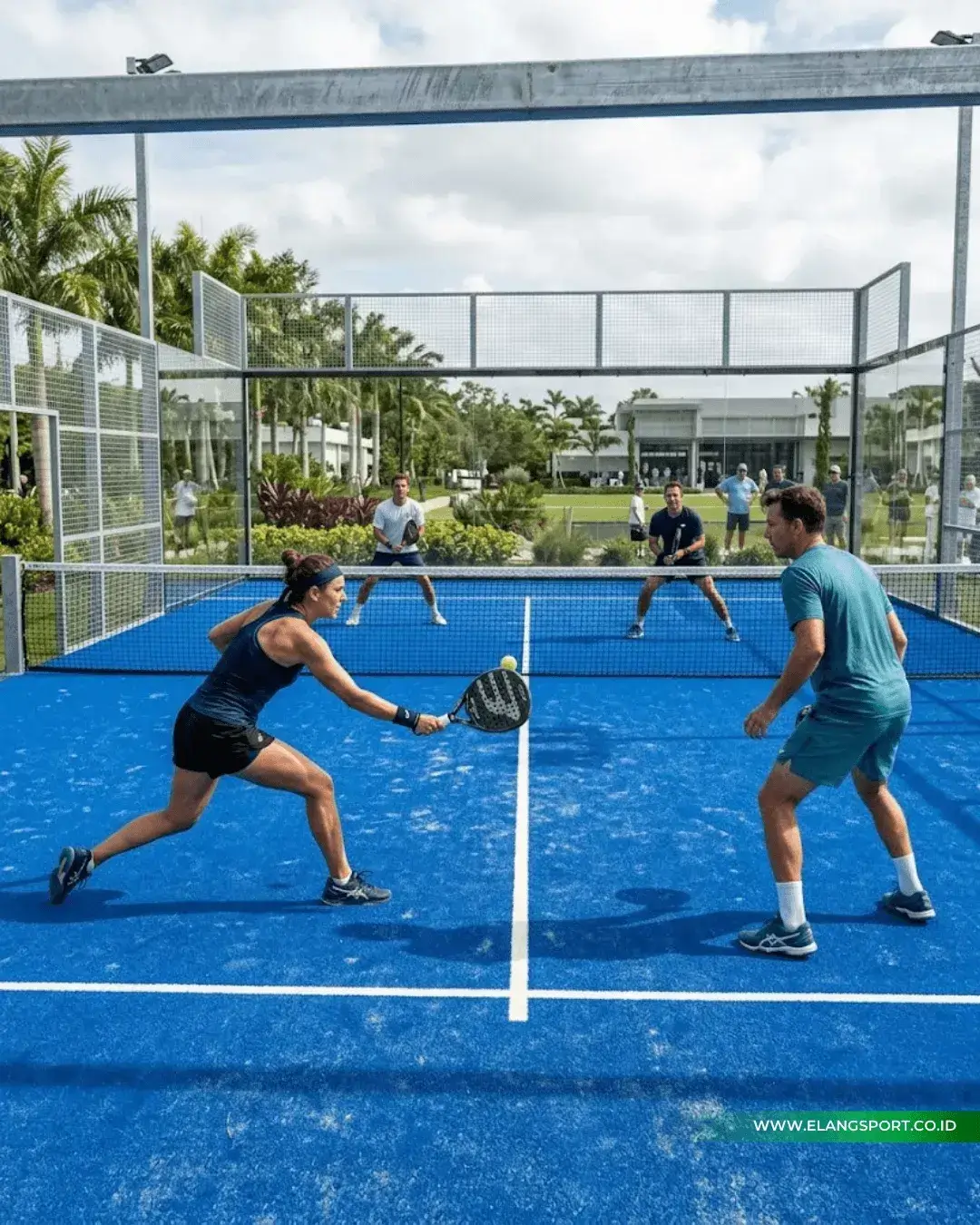 ukuran lapangan padel tenis