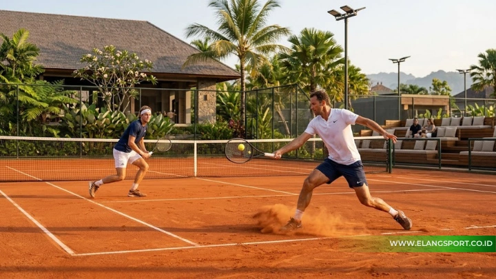 konstruksi lapangan tenis