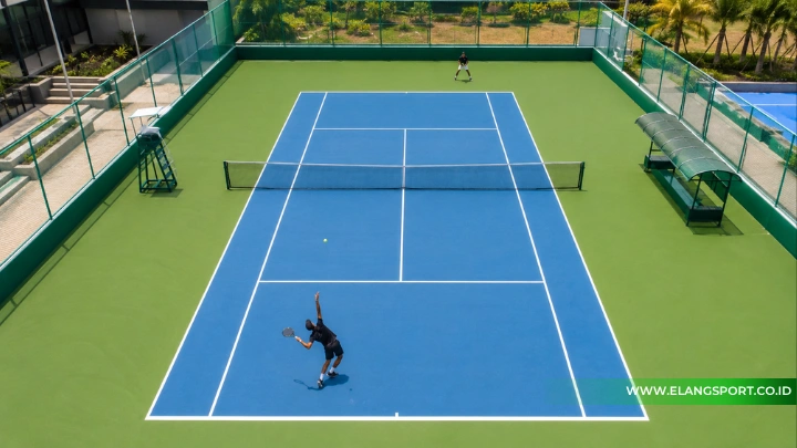 ukuran lapangan tenis standar 3