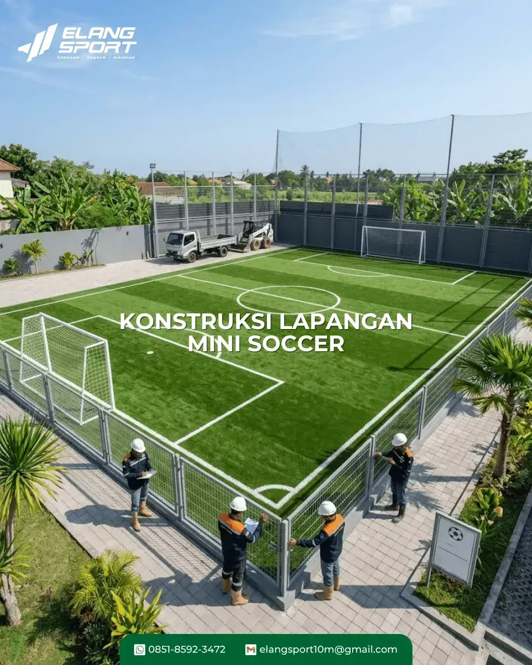 konstruksi lapangan mini soccer 1