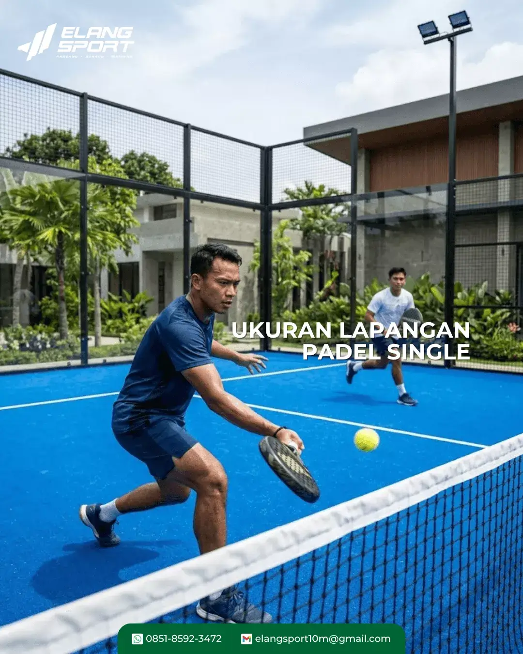 Ukuran Lapangan Padel Single yang Benar