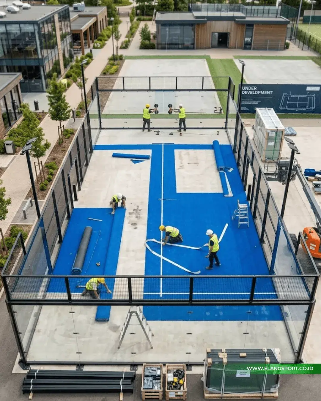 ukuran lapangan tenis padel 2
