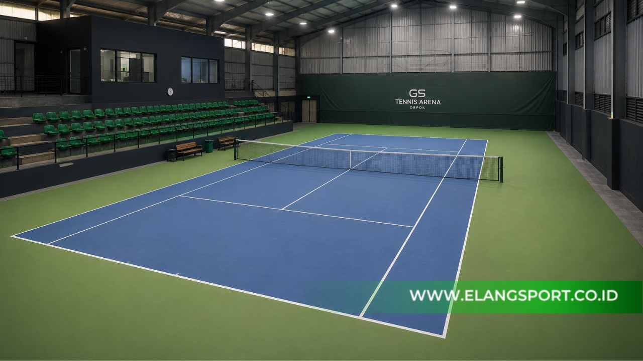 ukuran lapangan tenis