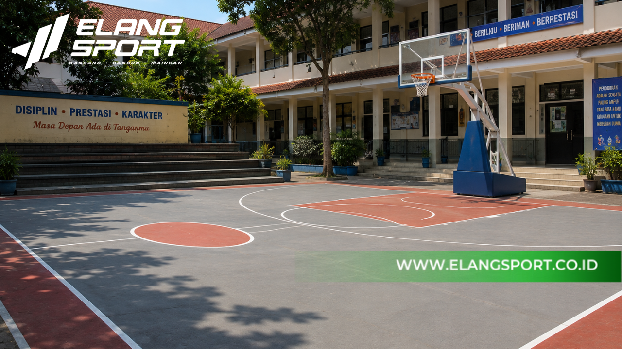 ukuran lapangan basket nasional