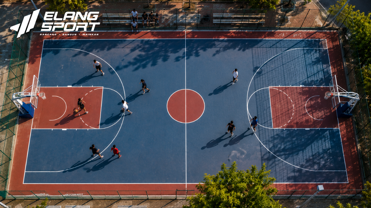 membuat lapangan basket