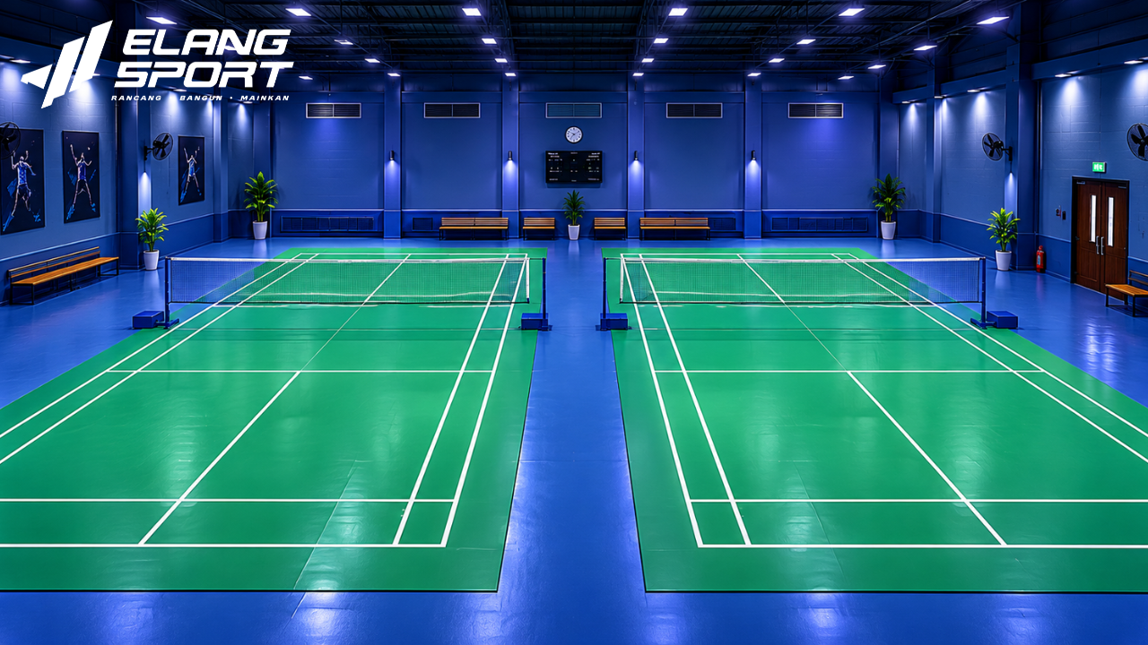 pencahayaan lapngan badminton