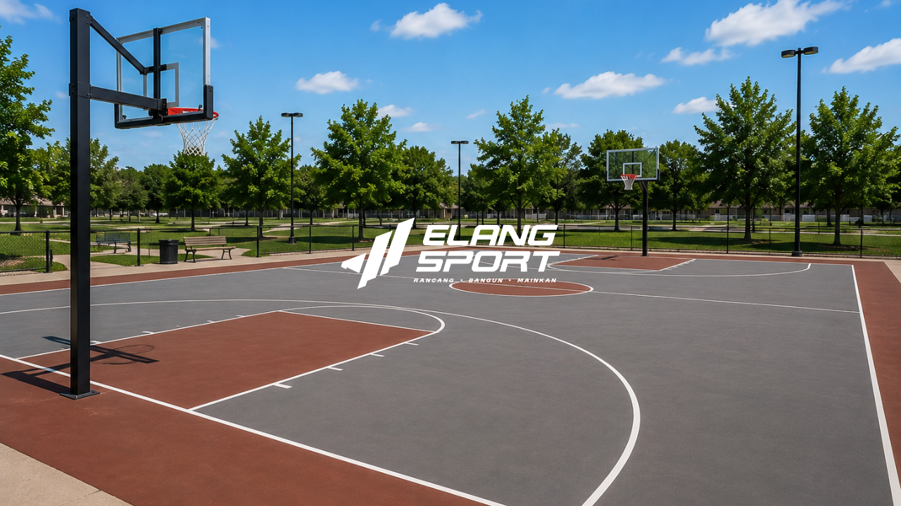 cat untuk lapangan basket