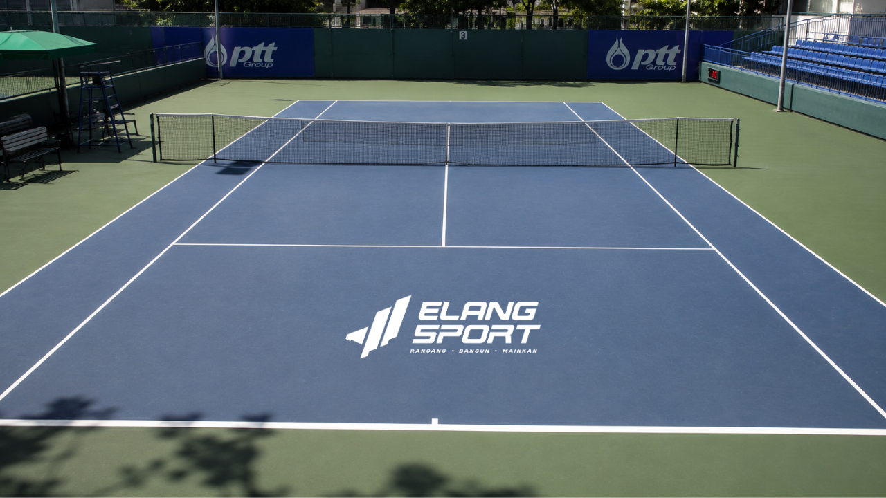 bahan lantai lapangan tenis